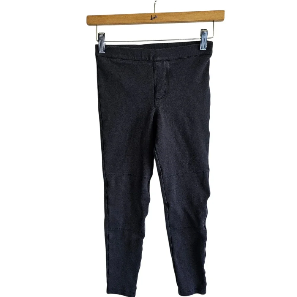 Tea Collection‎ Knit Jeggings Pull On Pants Moto Style Gray Kids 12